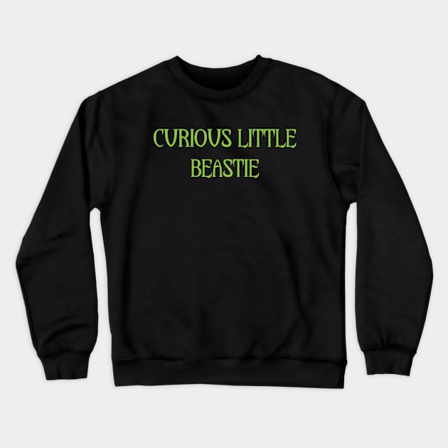 Curious Little Beastie Crewneck Sweatshirt by darlingmousestudio